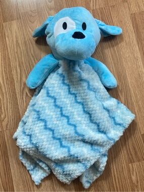 Sam Salem & Son Puppy Dog Lovey 29" Security Blanket Blue White Oversized.